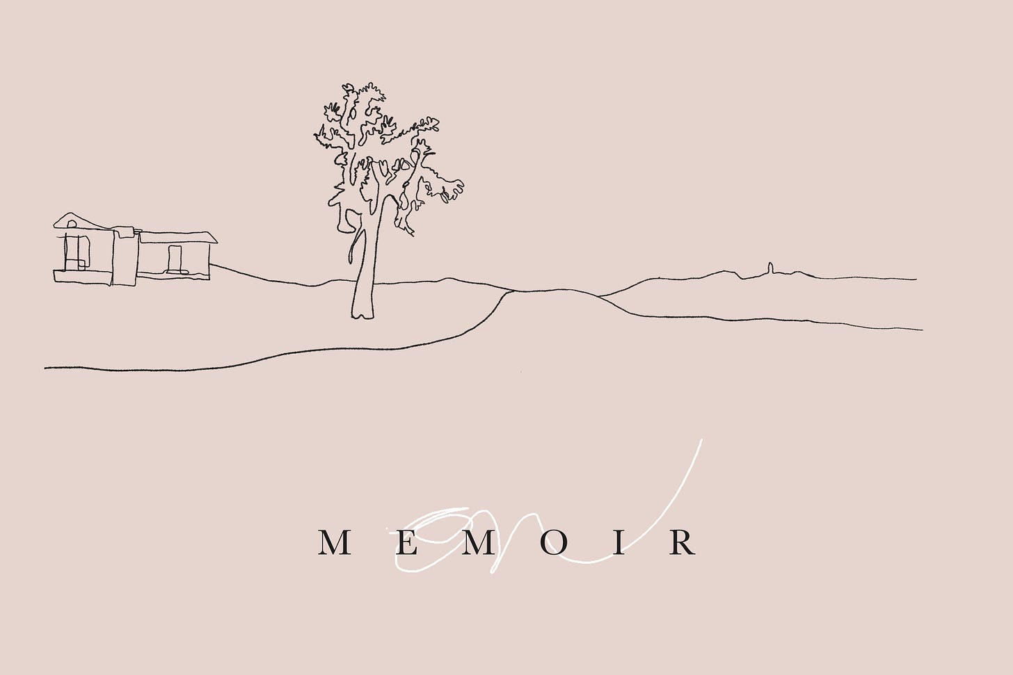 Line drawing of Joshua Tree in the Mojave Desert for Jessy Easton's Substack about her memoir
