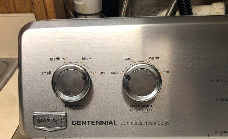The control surface of my washing machine is new all over again!