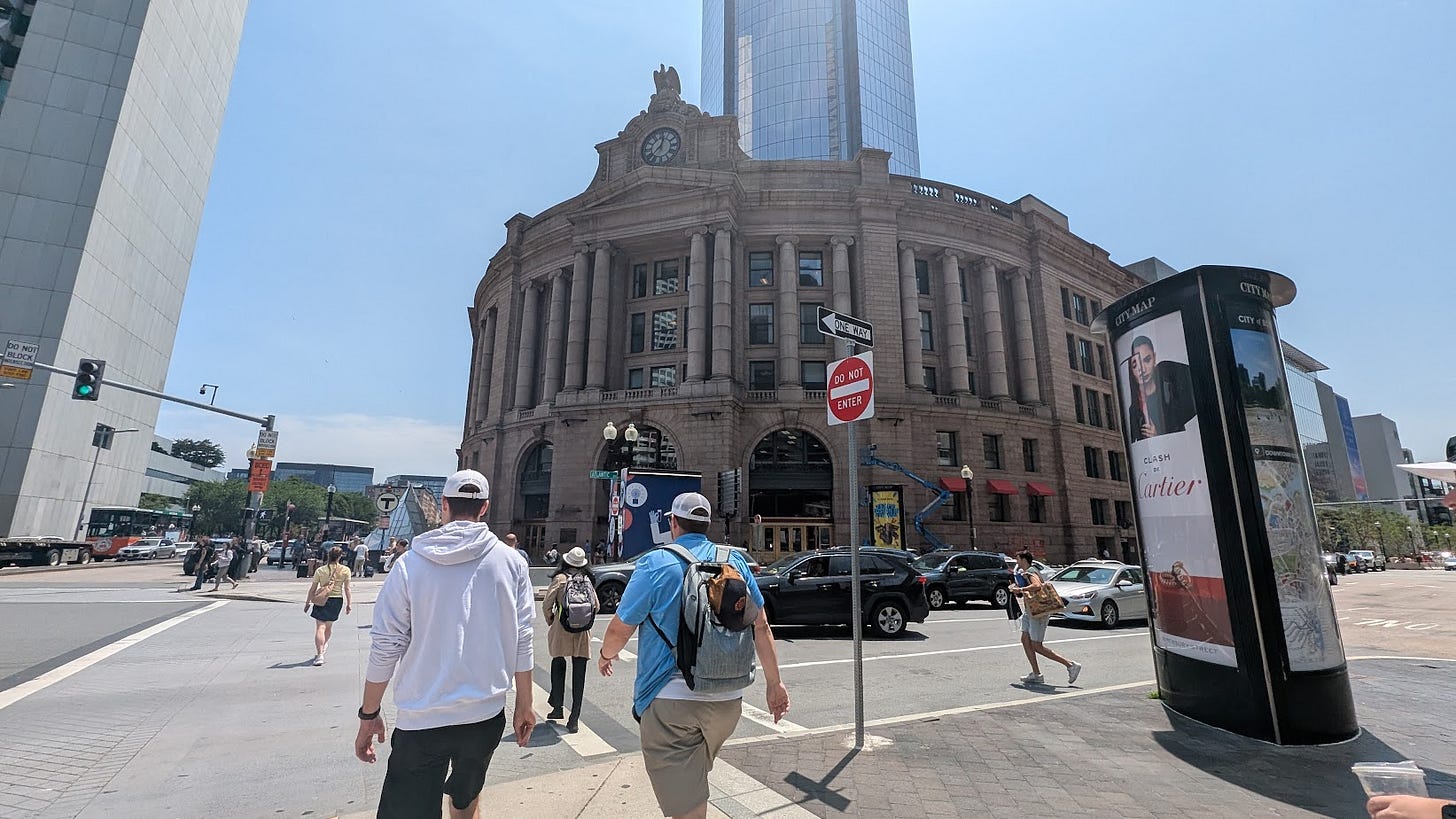 Downtown Boston, Mass in sunny June. 