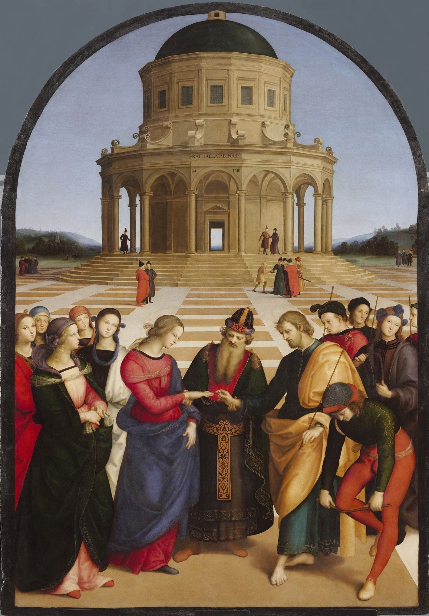 The Marriage of the Virgin Raphael painting The Marriage of the Virgin Raphael painting