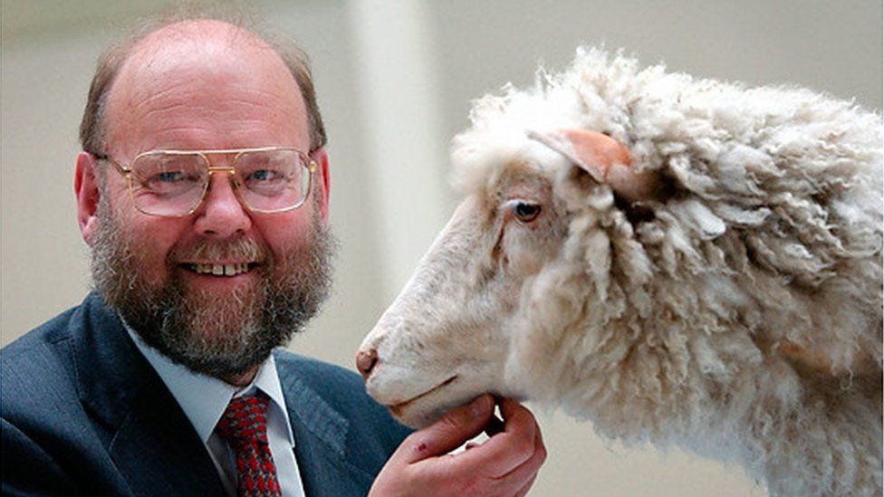 Ian Wilmut and Dolly the Sheep