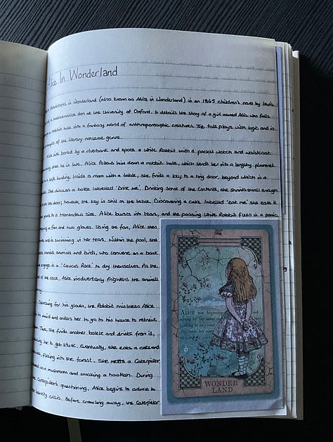 Photos of my notebook and noticeboard