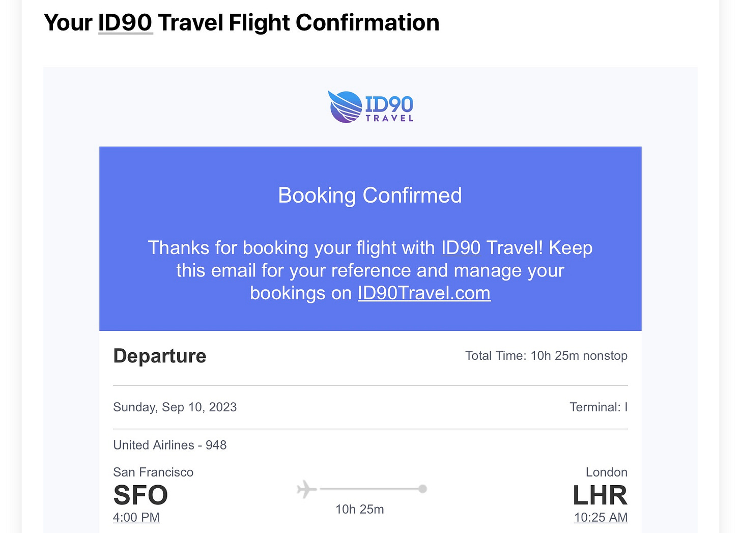 ID90 standby ZED fare ticketing confirmation ID90 standby ZED fare ticketing confirmation