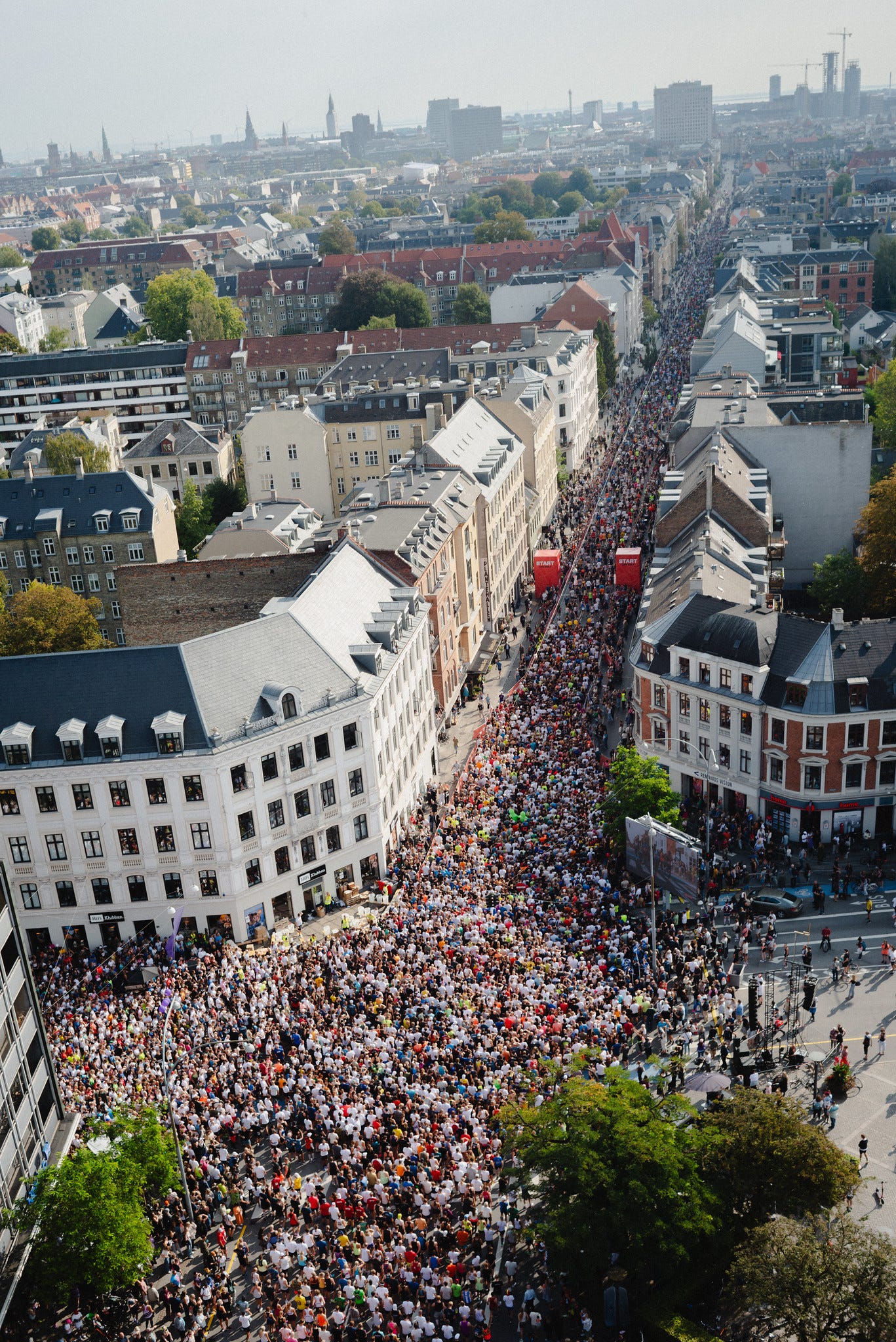 The start of the 2023 Copenhagen Half Marathon The start of the 2023 Copenhagen Half Marathon