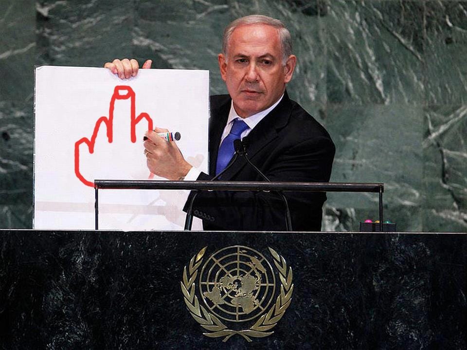 Bibi's ACME bomb at UNGA inspires Israeli meme artists - +972 Magazine