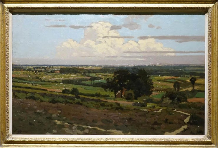 'Uitgestrekt landschap' - olieverf op doek: Dirk Wiggers (Lot 608 Van Spengen)
