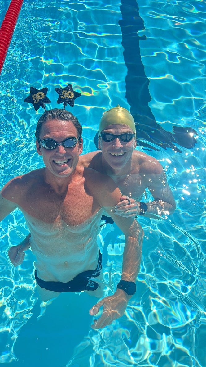 A person and person in a pool

AI-generated content may be incorrect.