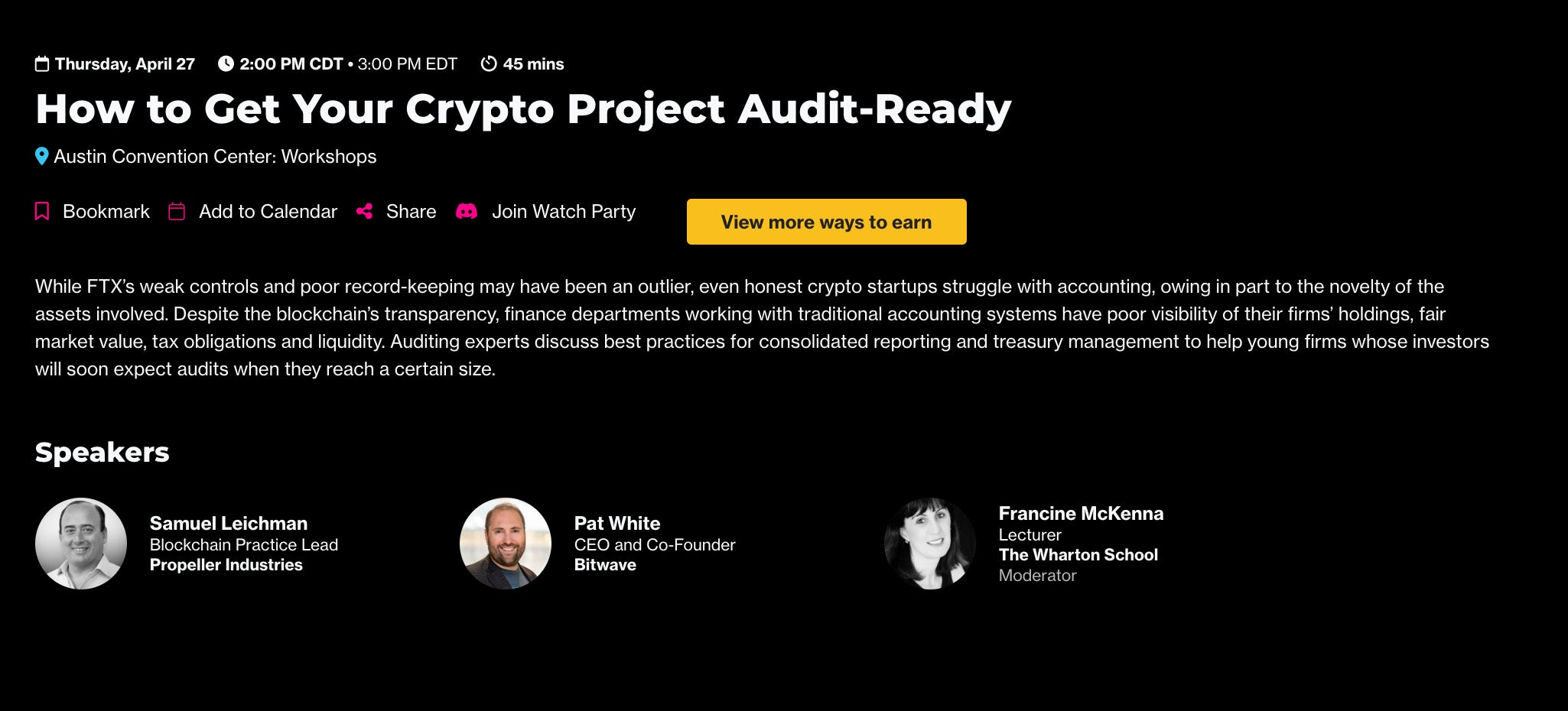 McKenna at Consensus 2023: All The Devils Were There