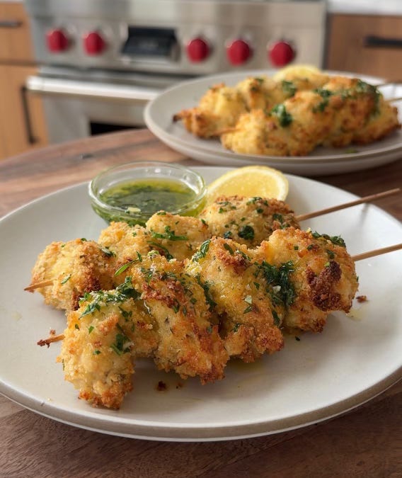Crispy Chicken Spiedini with Garlic Butter - Maxi's Kitchen