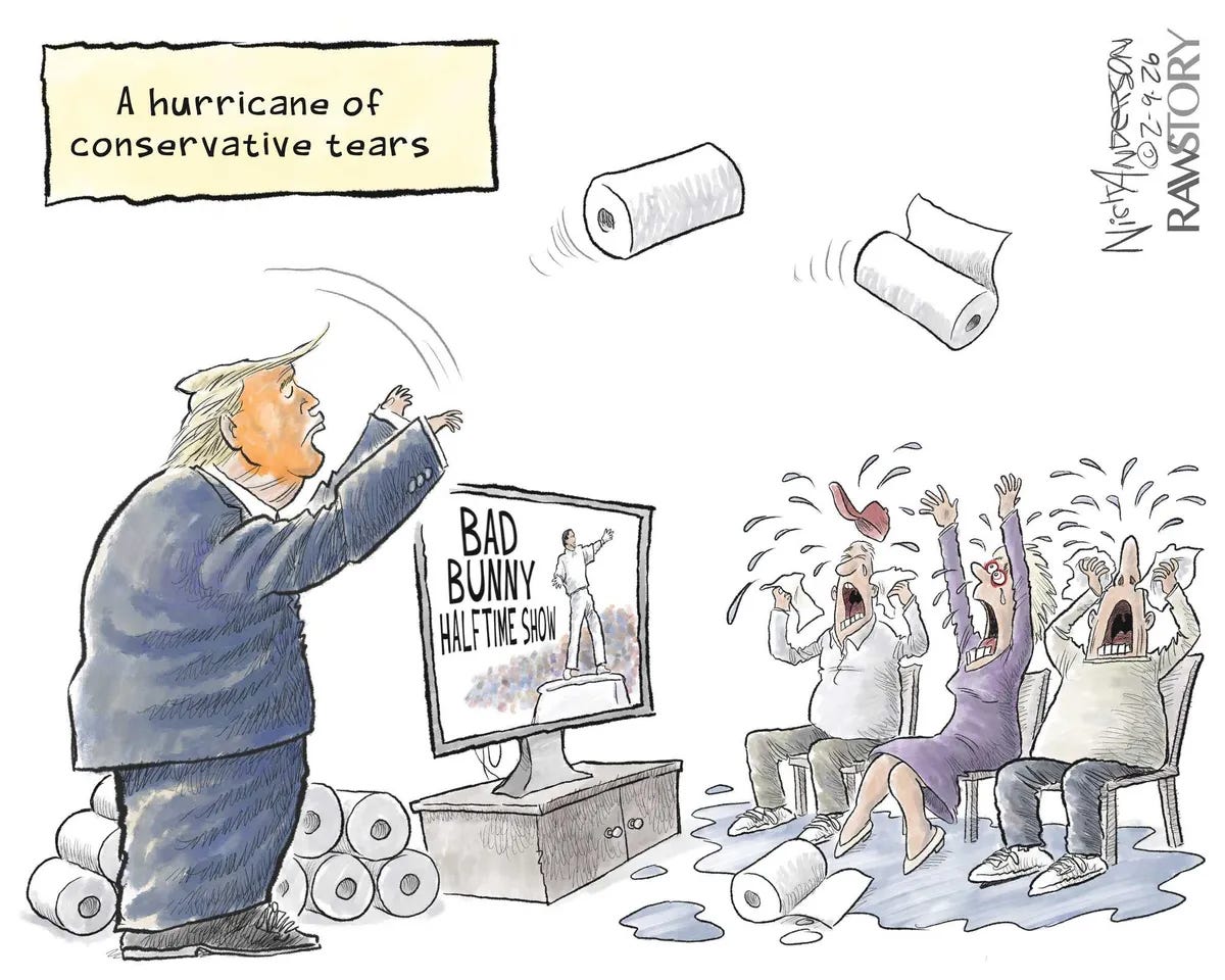 Trump mops up flood of right-wing tears Trump mops up flood of right-wing tears