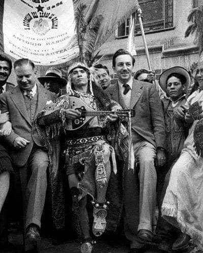 r/OldSchoolCelebs - Walt Disney doing traditional Aztec dance in Mexico City, 1950s