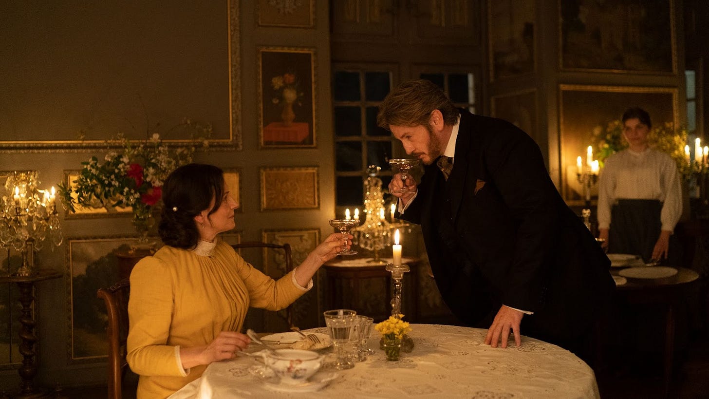 Juliette Binoche as “Eugénie” and Benoît Magimel as “Dodin” in Tran Anh Hung’s THE TASTE OF THINGS.