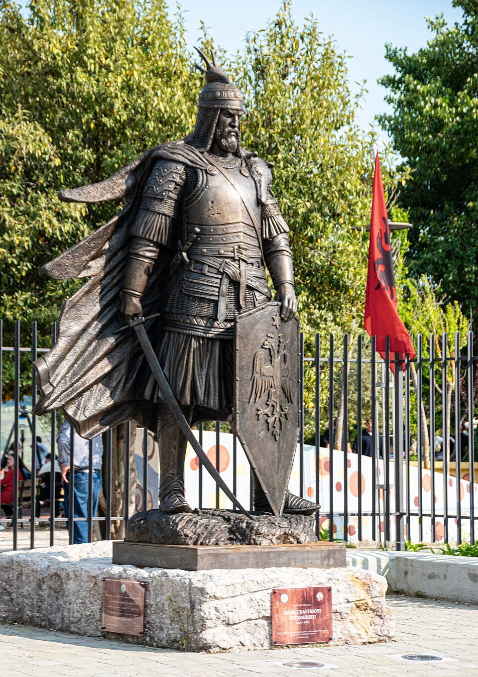 Statue of Skanderbeg in Piana degli Albanesi, Sicily