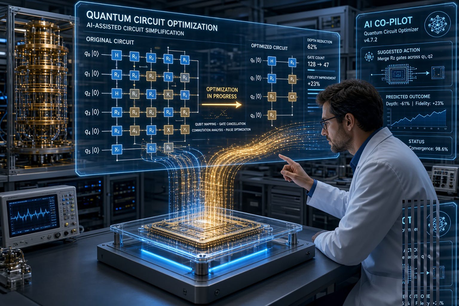 Large Language Models Discover More Efficient Quantum Circuits