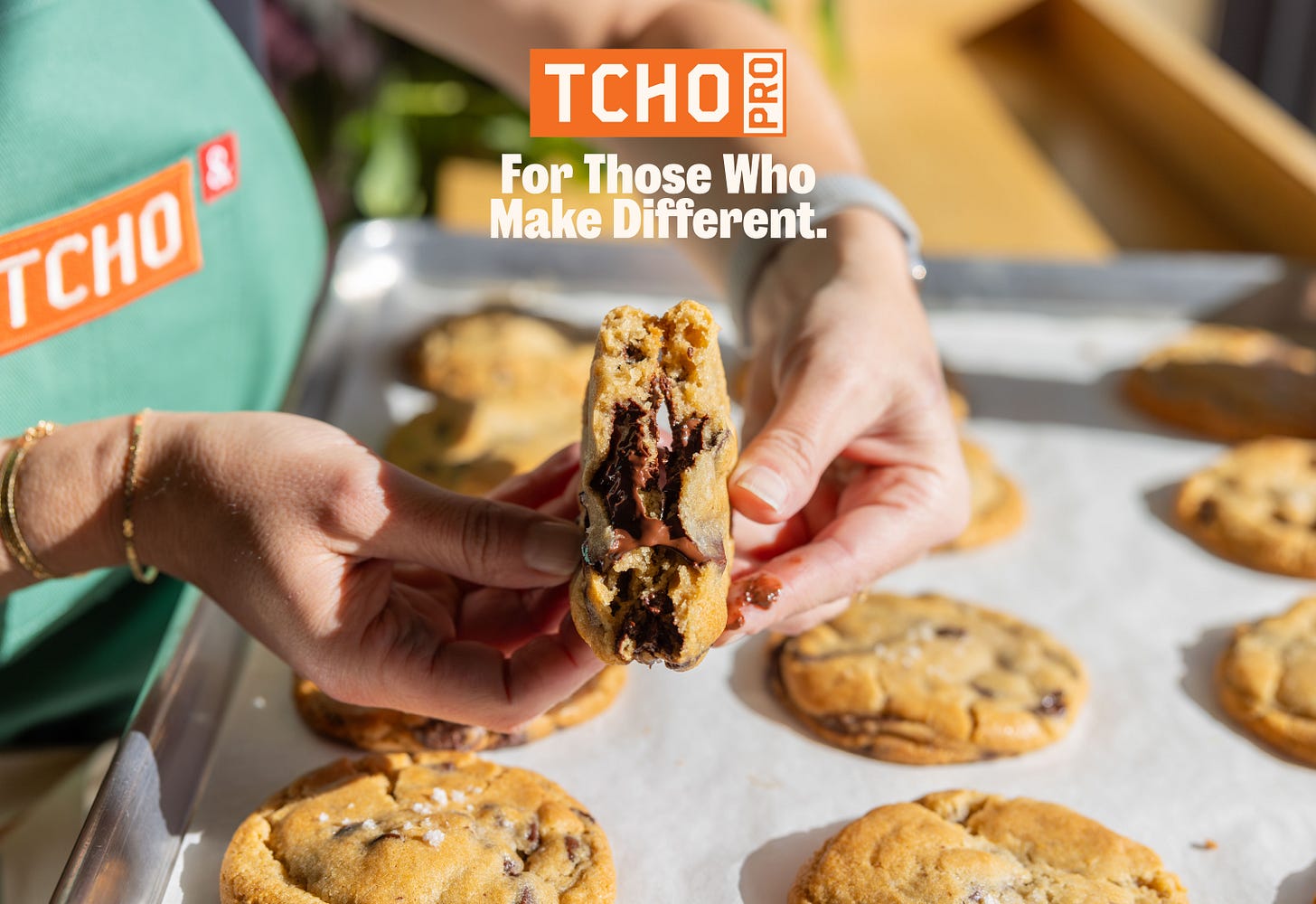 TCHO pro chocolate chip cookie image.