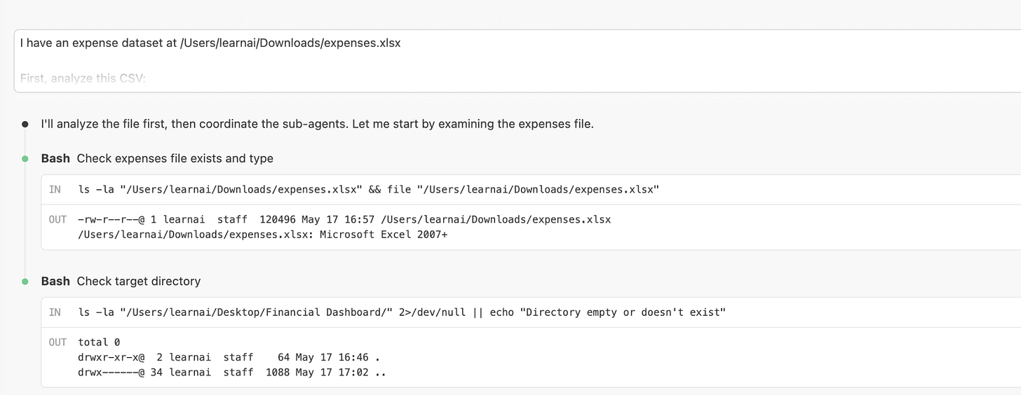 Claude Code sub-agents prompt for building a React expense tracker from a CSV file Claude Code sub-agents prompt for building a React expense tracker from a CSV file