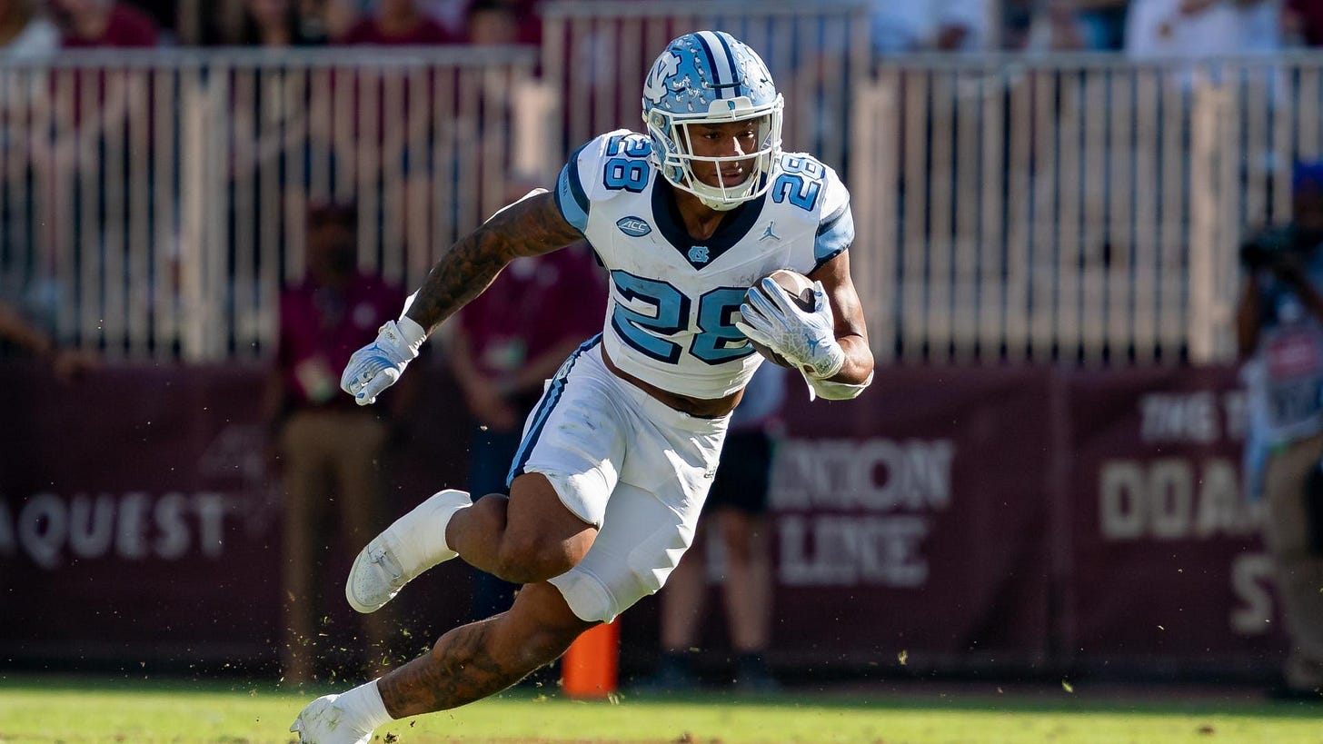 Omarion Hampton - North Carolina Tar Heels Running Back - ESPN
