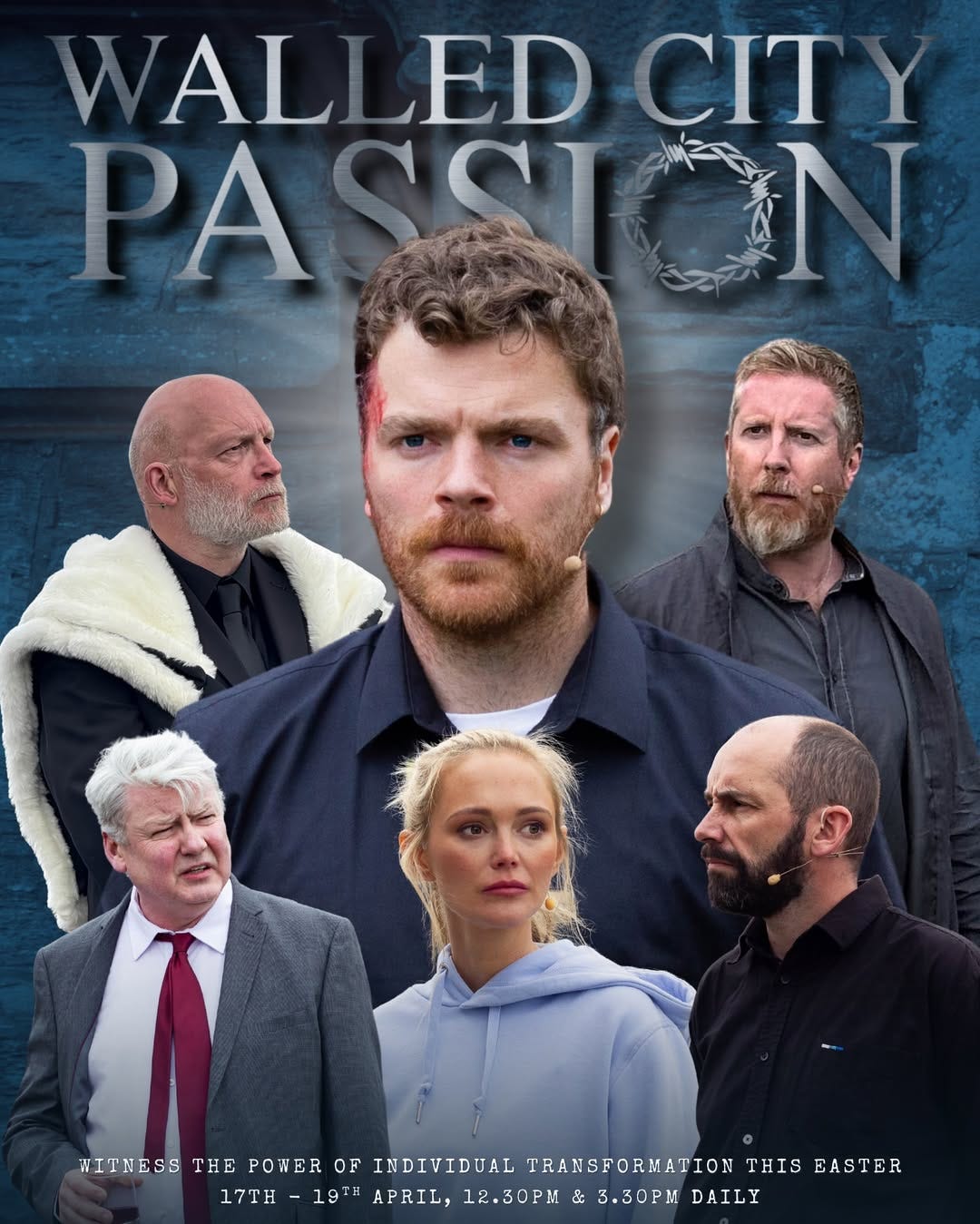 May be an image of 5 people and text that says "ALLED AL ED CIT PA SSI PASSION ON WITNESS THE POTER 1/..1//022/0900 OF INDIVIDUAL TRANSFORMATION THIS EASTER 17T 19 APRIL, 12.30PM & 3.30PM DAILY"