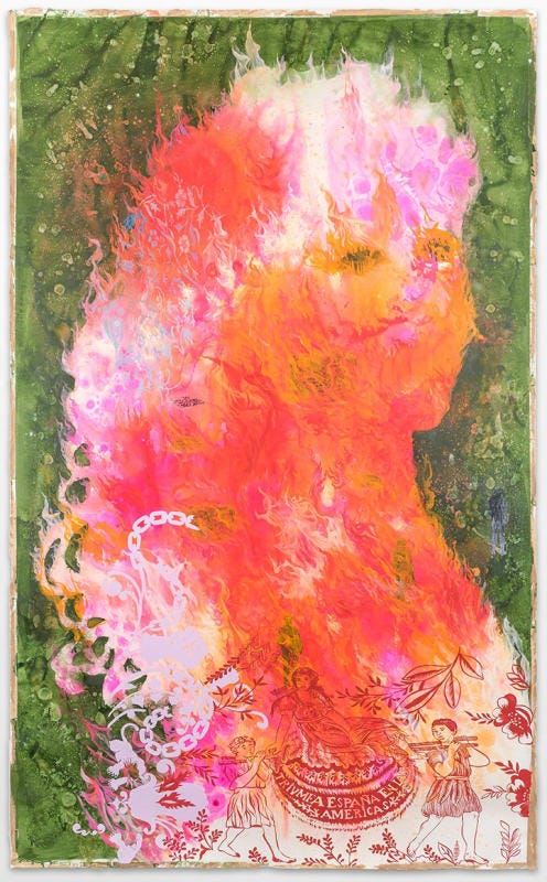 Firelei Baez, Those who would douse it, 2015. Courtesy the artist and Gallery Wendi Norris, San Francisco. Photo: STUDIO LHOOQ