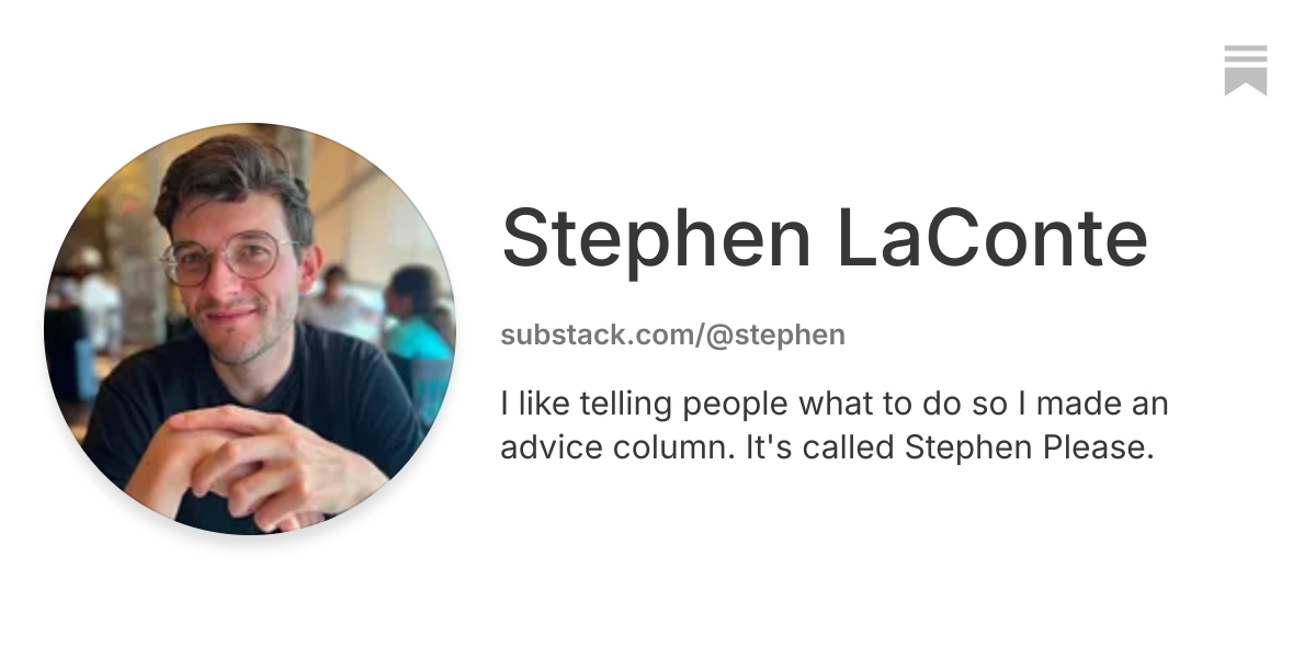 Stephen LaConte | Substack