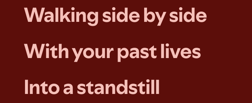 a screenshot of lyrics from past lives by jay som
