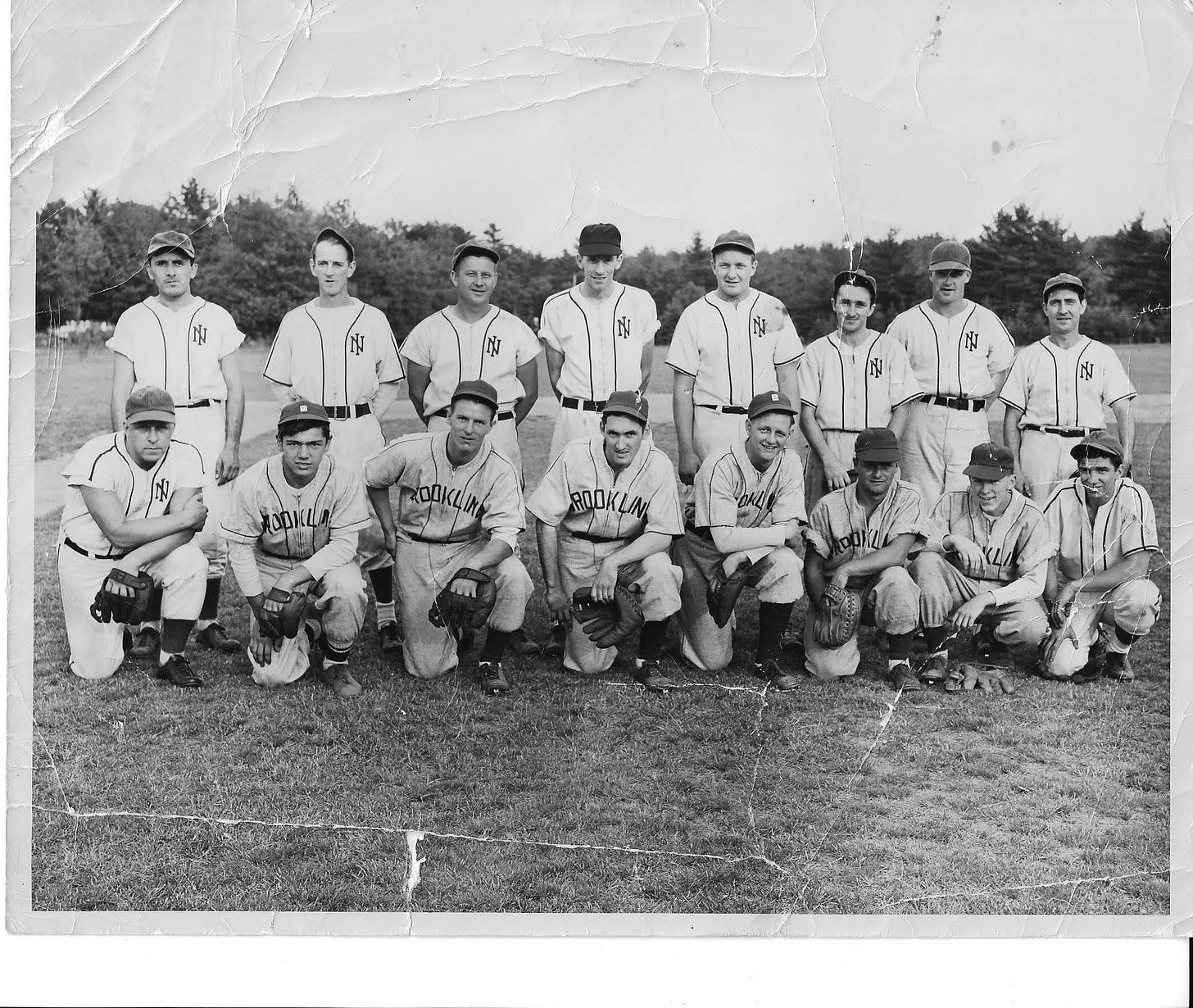 New Ipswich and Brookline baseball teams