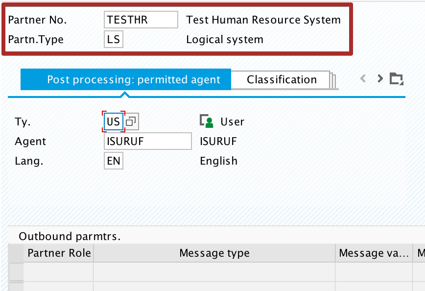 Create Partner type Logical System Create Partner type Logical System