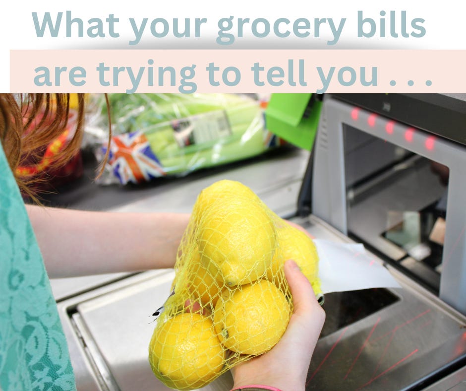 lemons being scanned at the grocery store
