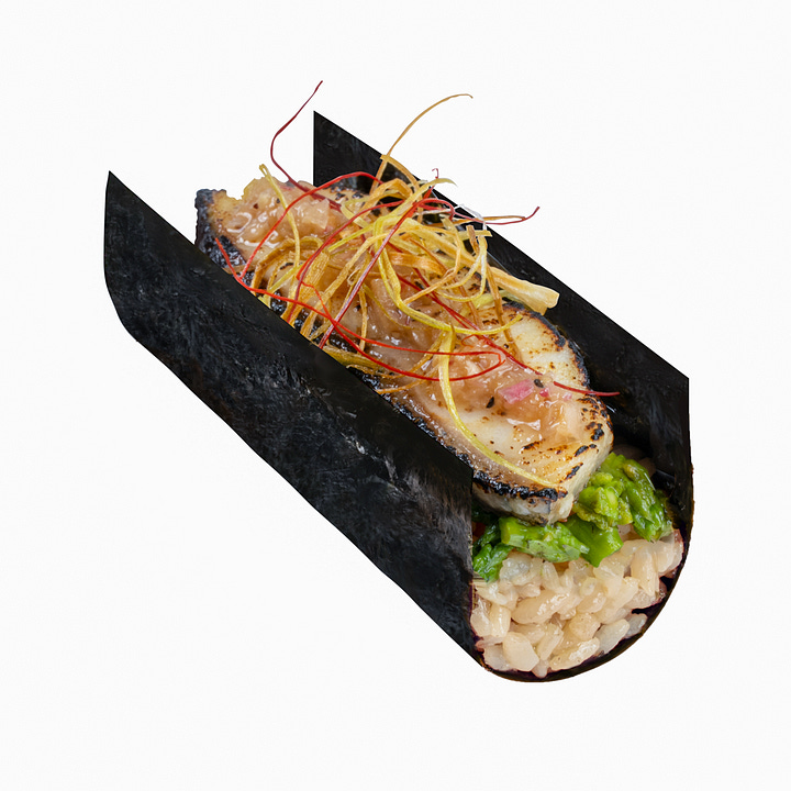 The Miso Cod and Spicy Maguro hand rolls