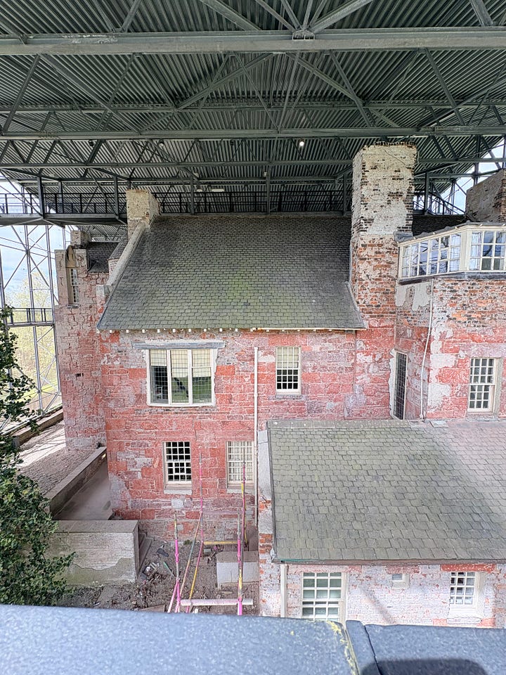 Hill house in Helensburgh is wrapped in scaffolding