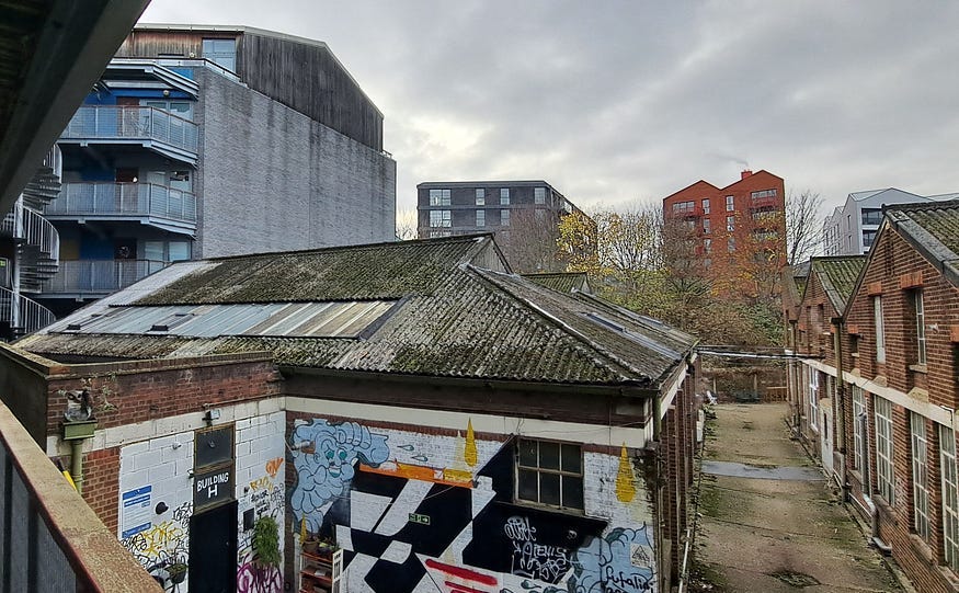 new apartments built around old factories