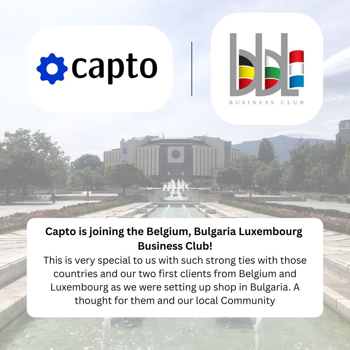 Capto x Belgium Bulgaria Luxembourg Business Club (BBL) - we've made it official!