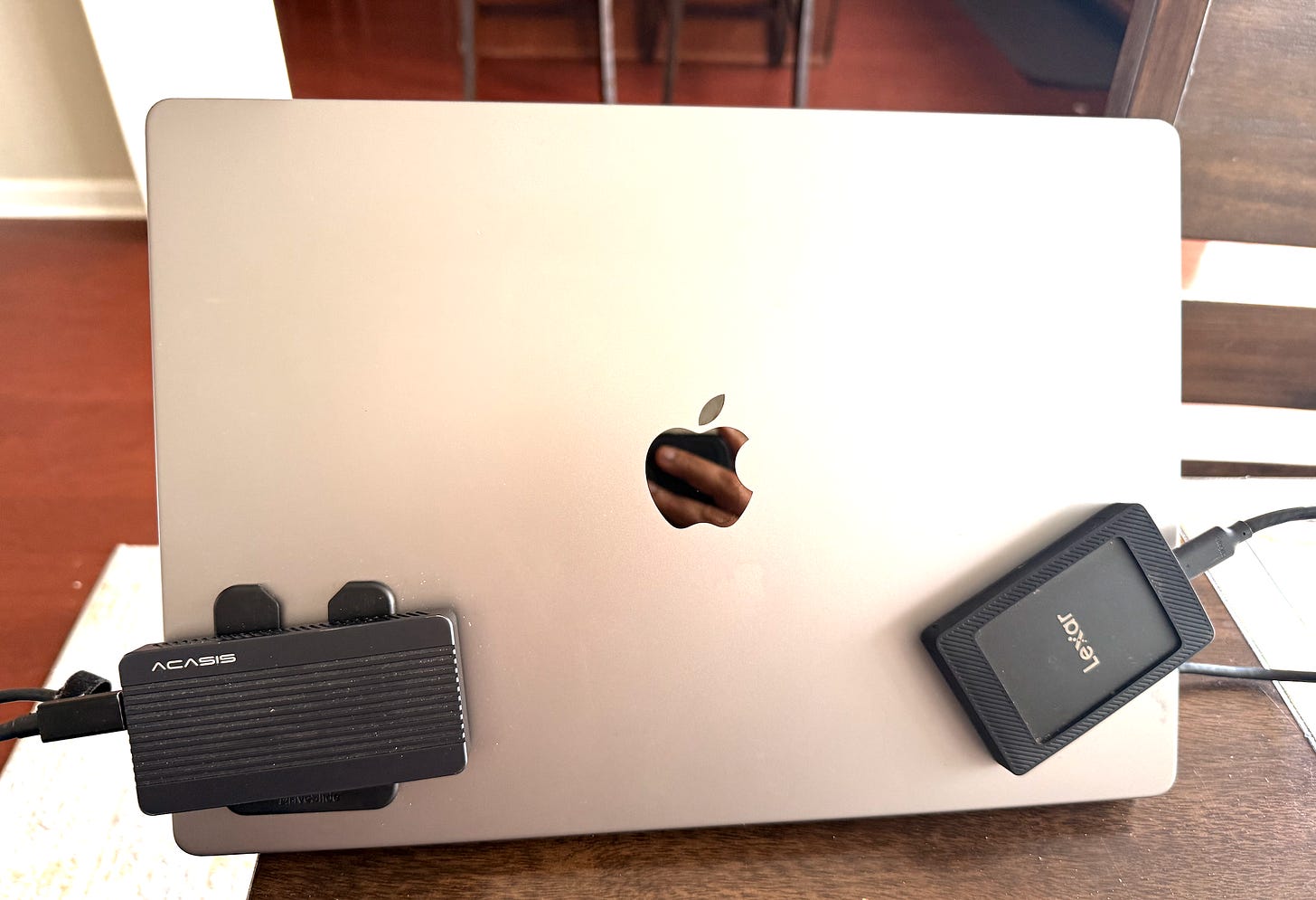 the SSD drives that always stay connected to my Macbook needing backup