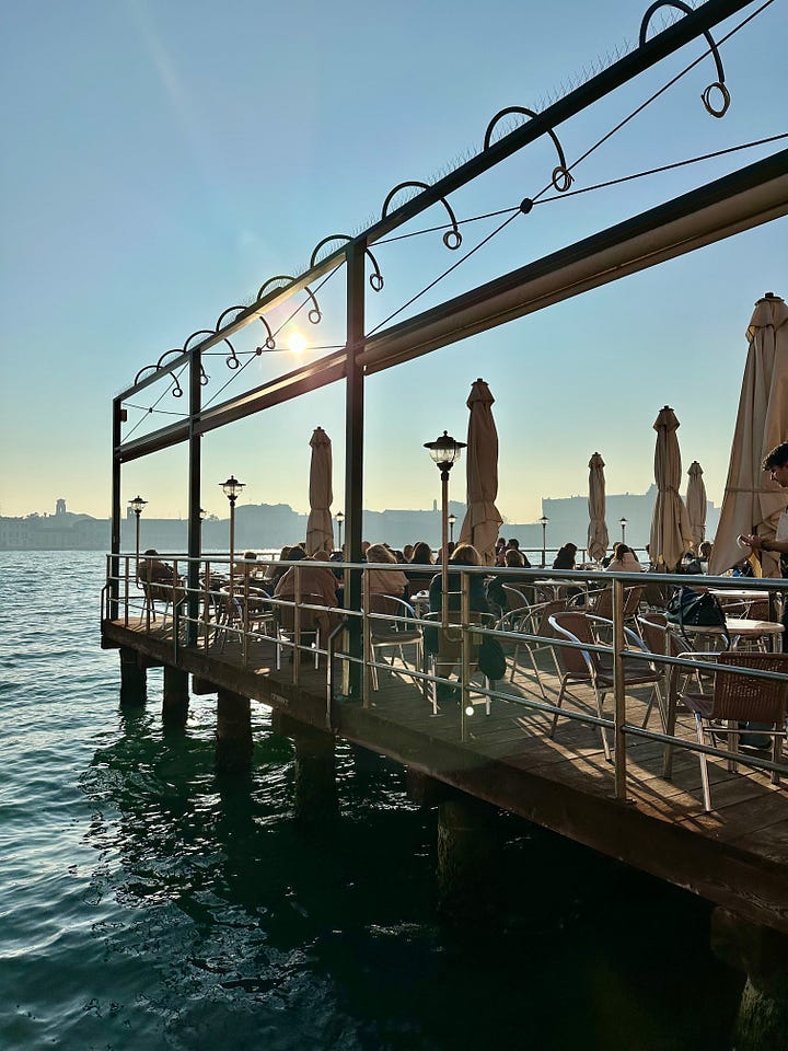 Venice itinerary ideas: Drinks with a view at Nico's on Zattere