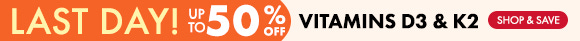 Get up to 50% Off on Vitamins D3 & K2 Get up to 50% Off on Vitamins D3 & K2
