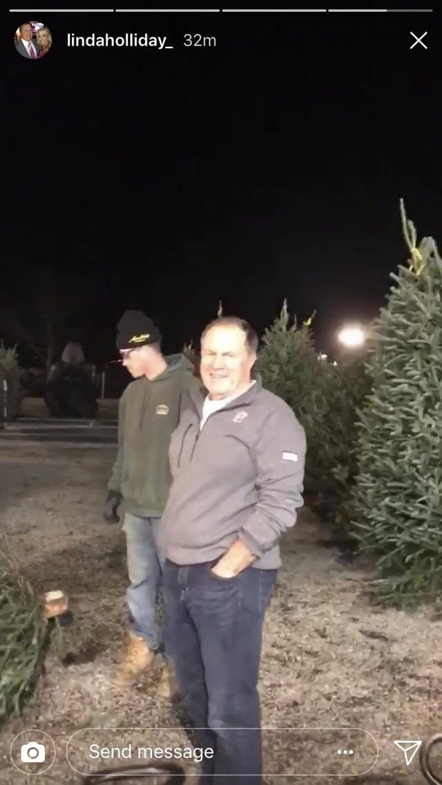 r/Patriots - Coach Belichick went tree shopping tonight!