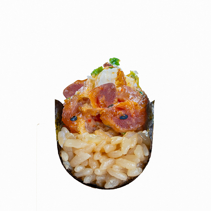 The Miso Cod and Spicy Maguro hand rolls