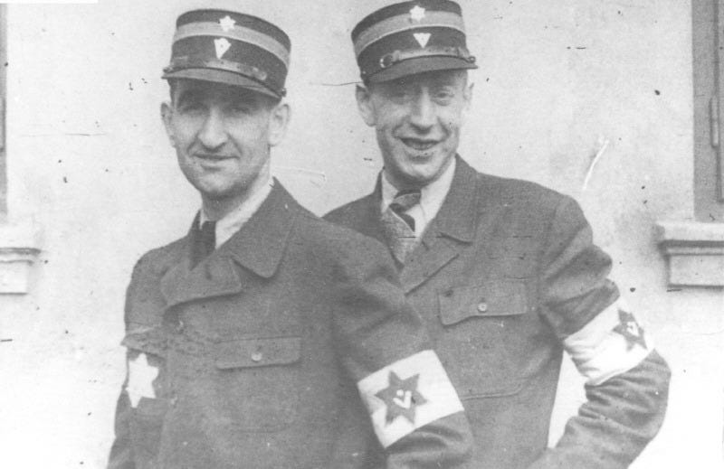 IDEA - ALM : Cygler and Natkiewiczow, two members of the "Special  Department" (Sonderabteilung) of the Jewish ghetto police in the Lodz  ghetto.