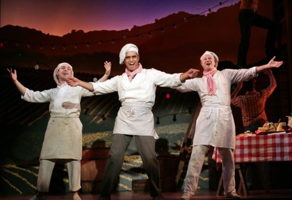 Daniel Berryman, MartÃ­n SolÃ¡, and Greg Roderick in Goodspeed's THE MOST HAPPY FELLA. (c)Diane Sobolewski.