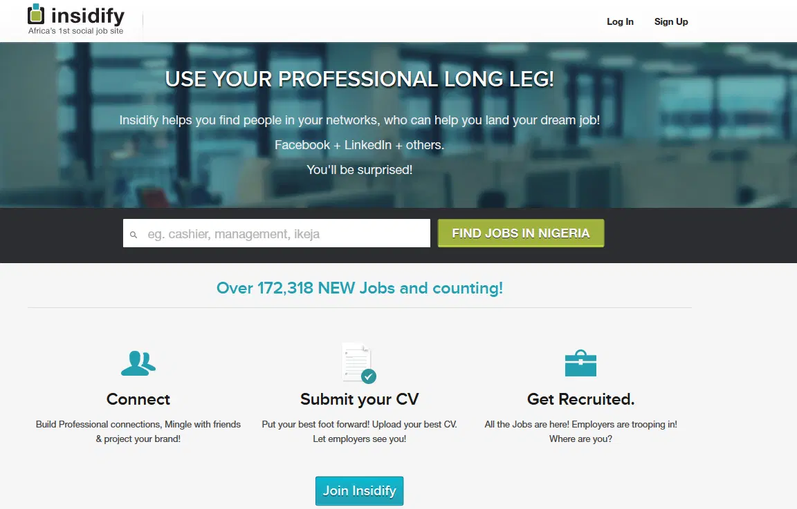Insidify, Africa's 1st social job site Insidify, Africa's 1st social job site