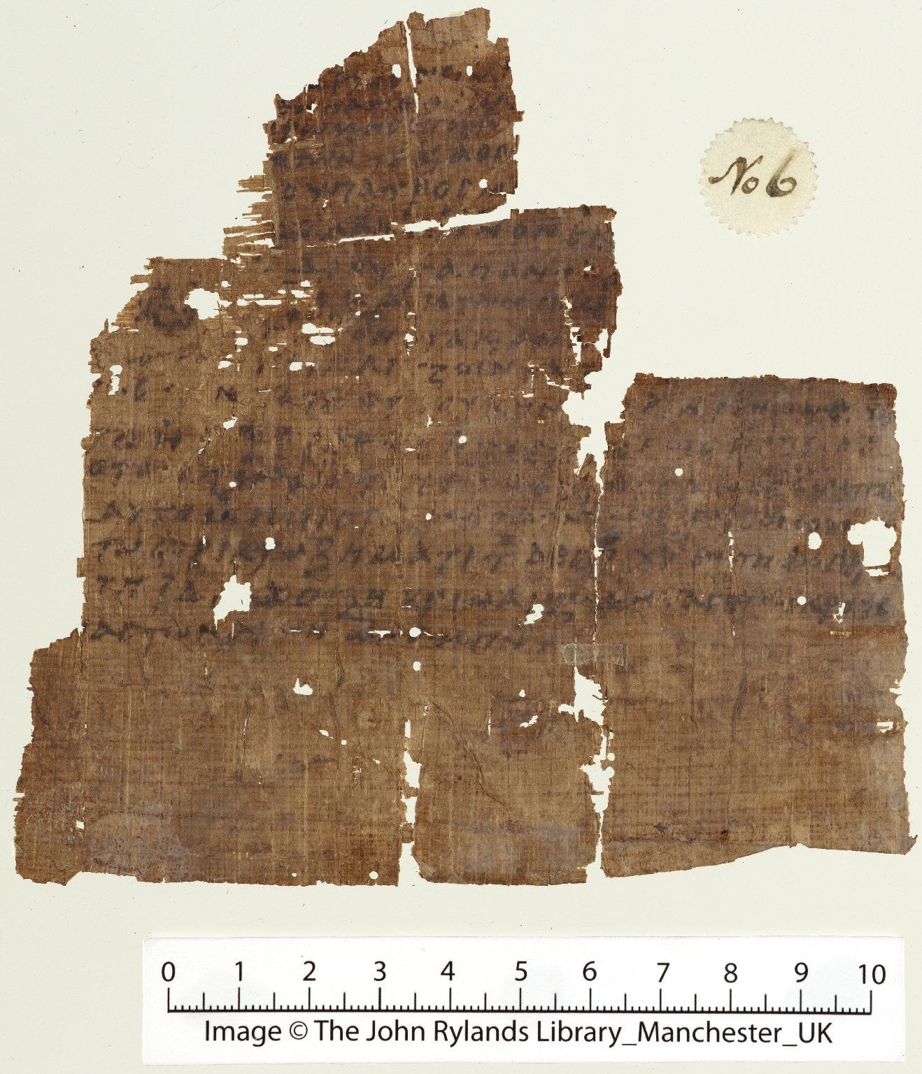 Remains of Nicene Creed, taken from https://en.wikipedia.org/wiki/Nicene_Creed#/media/File:Rylands_Nicene_Creed_papyrus.jpg