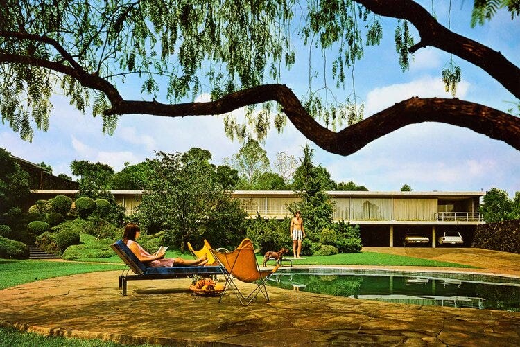 LA-RFL-01-026 / Casa Fernández, Arq. Francisco Artigas, Jardines del Pedregal, CDMX, 1957.