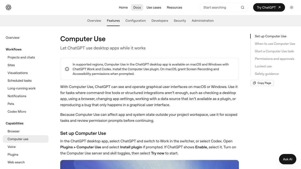 OpenAI Computer Use guide for operating approved desktop apps OpenAI Computer Use guide for operating approved desktop apps