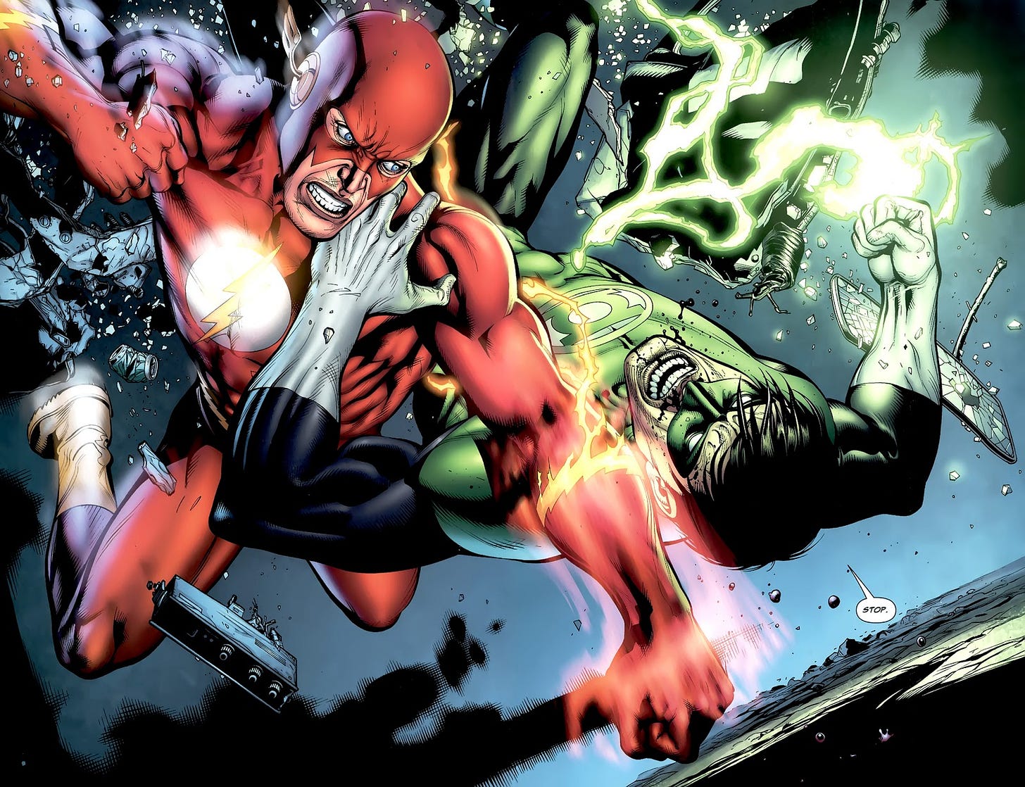 The Flash And Green Lantern VS Black Lantern Martian Manhunter –  Comicnewbies