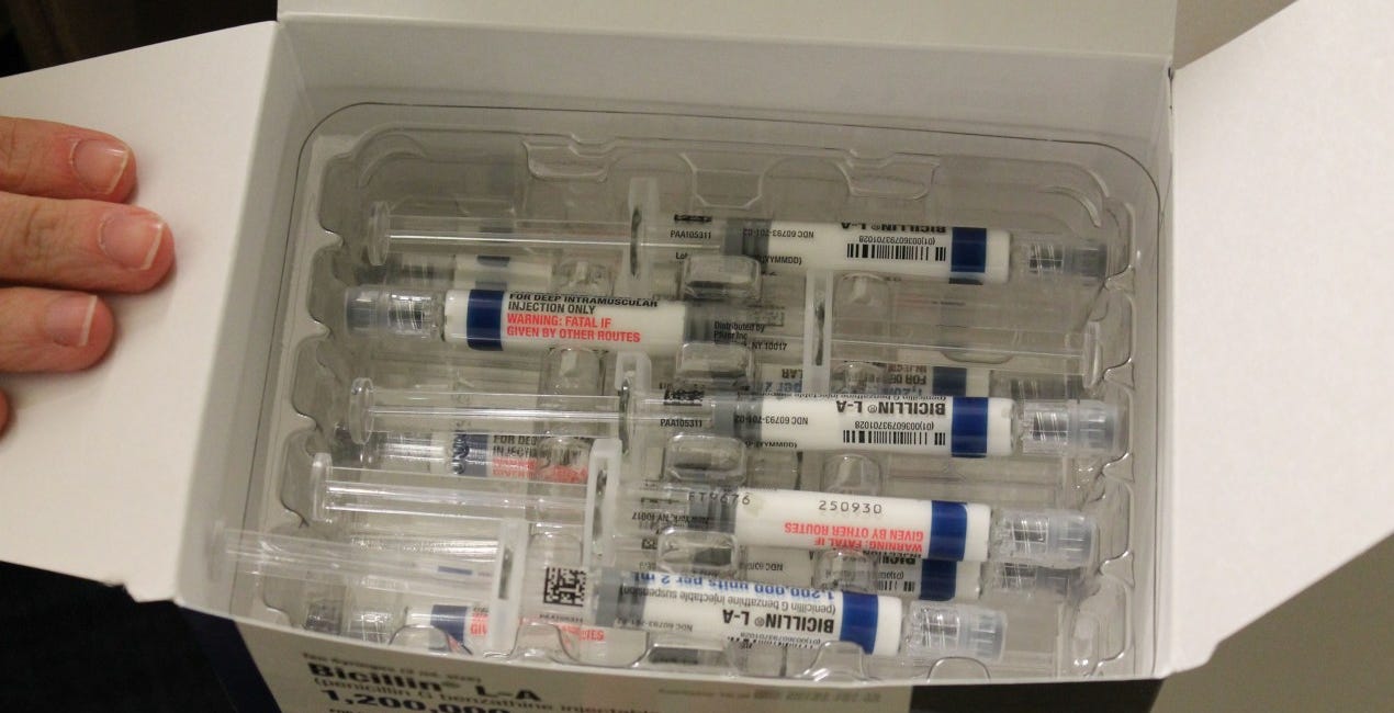 Surge in Syphilis Cases Leads Some Providers to Ration Penicillin