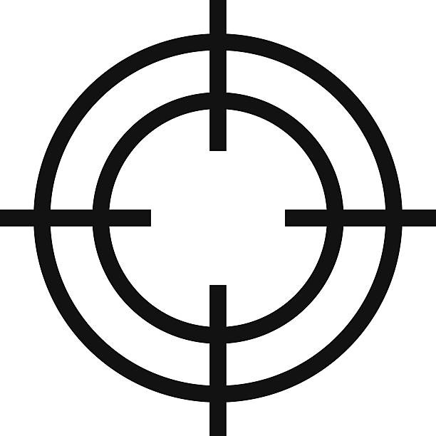 Crosshair icon A simple, single, black icon for personal and professional projects. target crosshair stock illustrations