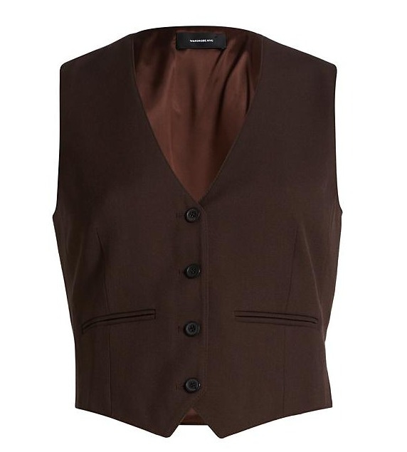 Virgin Wool Cropped Vest
