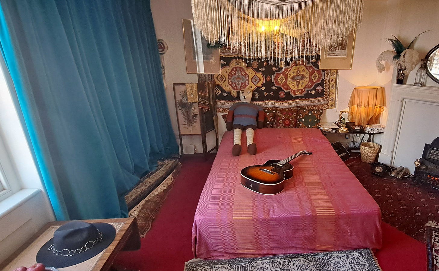 Jimi Hendrix's restored Bedroom in Brook St Mayfair