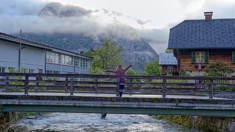 The series of images showcasing the beauty of Hallstatt in Austria from dawn to dusk.