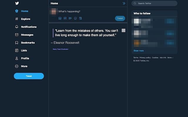 Twitter news eradicator